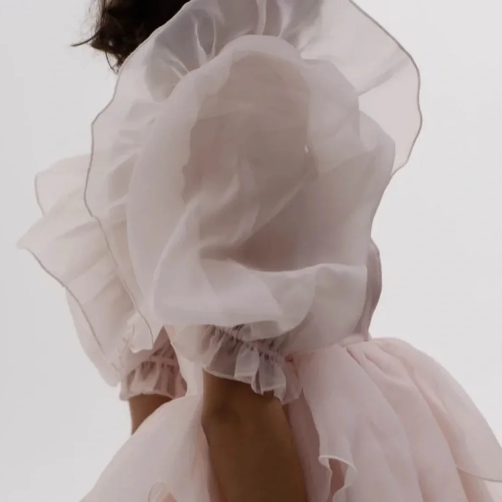 Selkie The Peach Skin Rose Petal Puff Dress - Picture 5 of 9